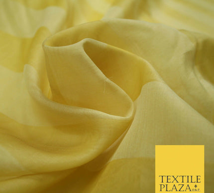 Luxury Warm Gold Double Striped Lines 100% SILK ORGANZA Fabric Sheer 48" 4624