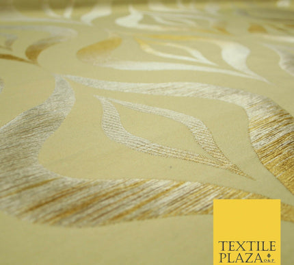 Premium GOLD Metallic Shaded Thread Lantern Design Upholstery Fabric 53" 4680