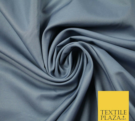 SOFT FEEL GREY Powder Crepe 100% Polyester PLAIN FABRIC LINING 60" WIDE