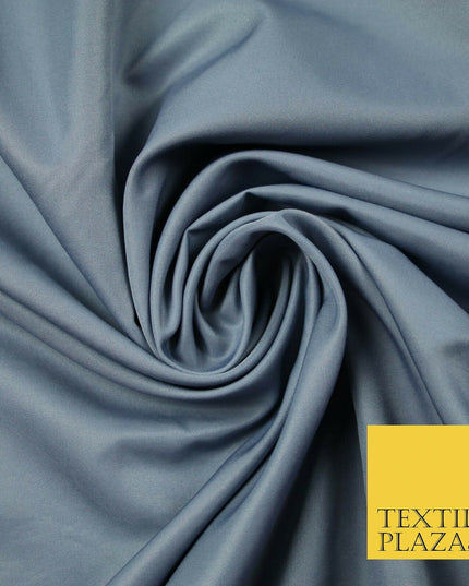 SOFT FEEL GREY Powder Crepe 100% Polyester PLAIN FABRIC LINING 60" WIDE