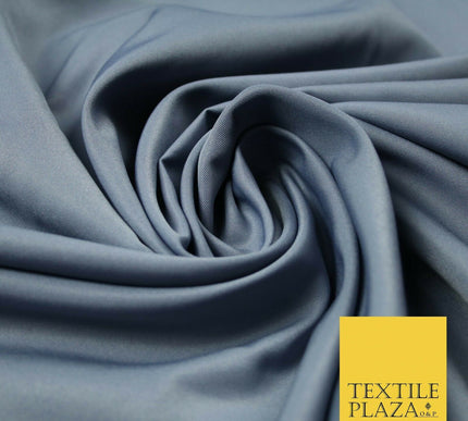 SOFT FEEL GREY Powder Crepe 100% Polyester PLAIN FABRIC LINING 60" WIDE