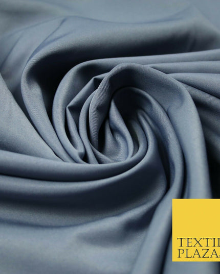SOFT FEEL GREY Powder Crepe 100% Polyester PLAIN FABRIC LINING 60" WIDE