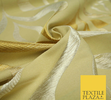 Premium GOLD Metallic Shaded Thread Lantern Design Upholstery Fabric 53" 4680