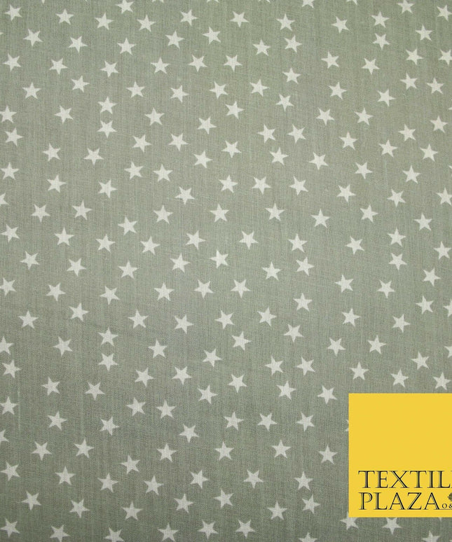 Falling White Mini Stars Printed Poly Cotton Fabric Polycotton Dress Craft 4917