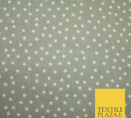 Falling White Mini Stars Printed Poly Cotton Fabric Polycotton Dress Craft 4917