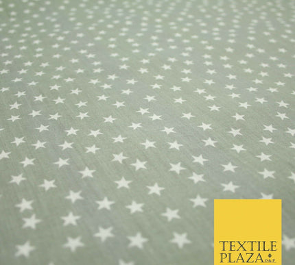 Falling White Mini Stars Printed Poly Cotton Fabric Polycotton Dress Craft 4917