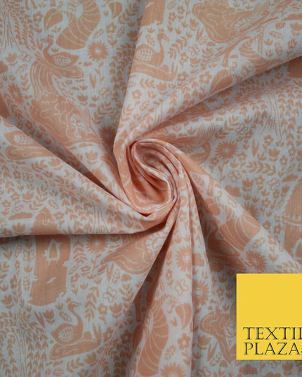 Fairytale Enchanted Castle Unicorn Printed Poly Cotton Fabric Polycotton Craft