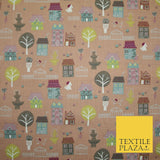 Walk In The Park Garden Gates Floral Printed Poly Cotton Fabric Polycotton Craft