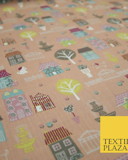 Walk In The Park Garden Gates Floral Printed Poly Cotton Fabric Polycotton Craft