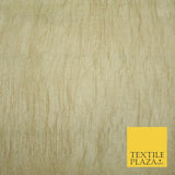 Luxury 50cm Wide Gold Crushed 100% Silk Organza Fabric Dress Decor 3 COLOURS