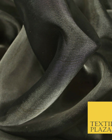 Luxury Plain / Shot SILK TISSUE ORGANZA Sheer Fabric Dress Wedding 6 COLOURS 45"