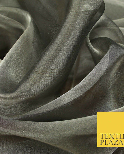 Luxury Plain / Shot SILK TISSUE ORGANZA Sheer Fabric Dress Wedding 6 COLOURS 45"