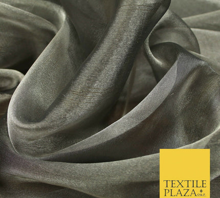 Luxury Plain / Shot SILK TISSUE ORGANZA Sheer Fabric Dress Wedding 6 COLOURS 45"