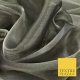 Luxury Plain / Shot SILK TISSUE ORGANZA Sheer Fabric Dress Wedding 6 COLOURS 45"