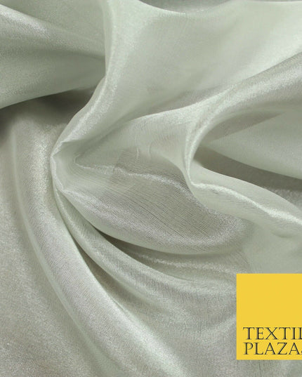 Luxury Plain / Shot SILK TISSUE ORGANZA Sheer Fabric Dress Wedding 6 COLOURS 45"