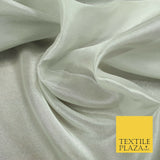 Luxury Plain / Shot SILK TISSUE ORGANZA Sheer Fabric Dress Wedding 6 COLOURS 45"