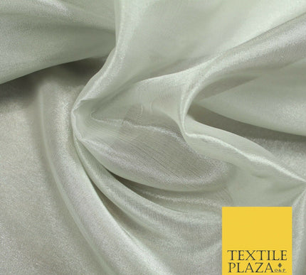 Luxury Plain / Shot SILK TISSUE ORGANZA Sheer Fabric Dress Wedding 6 COLOURS 45"