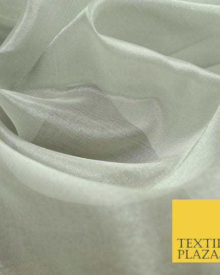 Luxury Plain / Shot SILK TISSUE ORGANZA Sheer Fabric Dress Wedding 6 COLOURS 45"