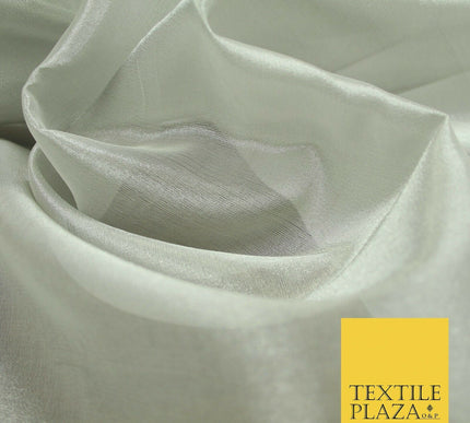Luxury Plain / Shot SILK TISSUE ORGANZA Sheer Fabric Dress Wedding 6 COLOURS 45"
