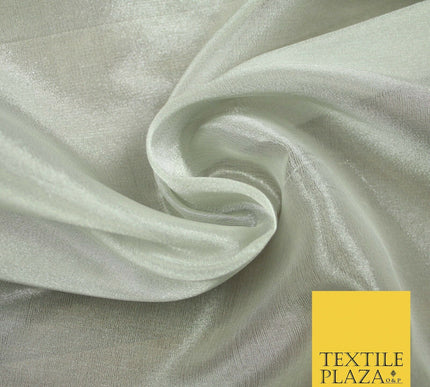 Luxury Plain / Shot SILK TISSUE ORGANZA Sheer Fabric Dress Wedding 6 COLOURS 45"