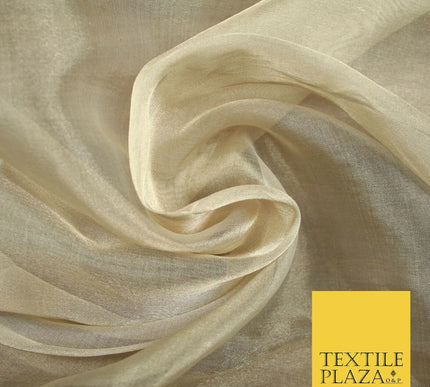 Luxury Plain / Shot SILK TISSUE ORGANZA Sheer Fabric Dress Wedding 6 COLOURS 45"