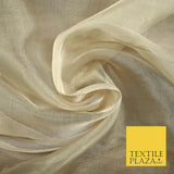 Luxury Plain / Shot SILK TISSUE ORGANZA Sheer Fabric Dress Wedding 6 COLOURS 45"