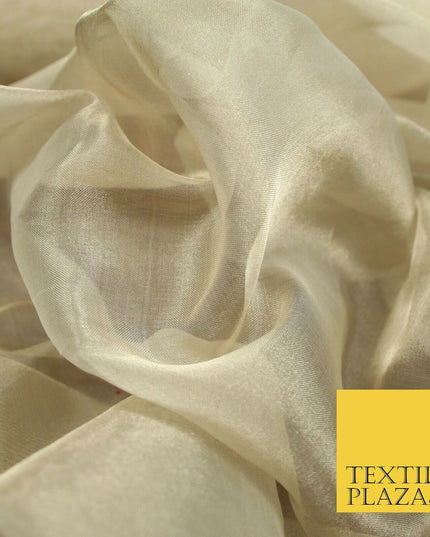 Luxury Plain / Shot SILK TISSUE ORGANZA Sheer Fabric Dress Wedding 6 COLOURS 45"