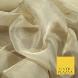 Luxury Plain / Shot SILK TISSUE ORGANZA Sheer Fabric Dress Wedding 6 COLOURS 45"