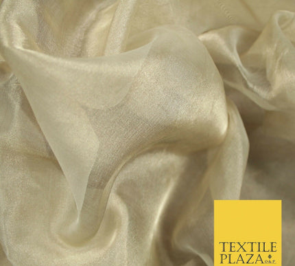 Luxury Plain / Shot SILK TISSUE ORGANZA Sheer Fabric Dress Wedding 6 COLOURS 45"