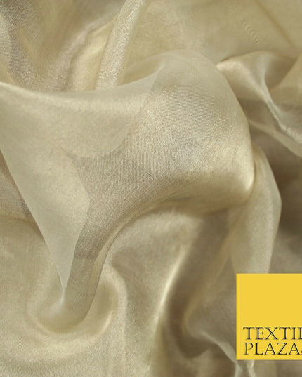 Luxury Plain / Shot SILK TISSUE ORGANZA Sheer Fabric Dress Wedding 6 COLOURS 45"