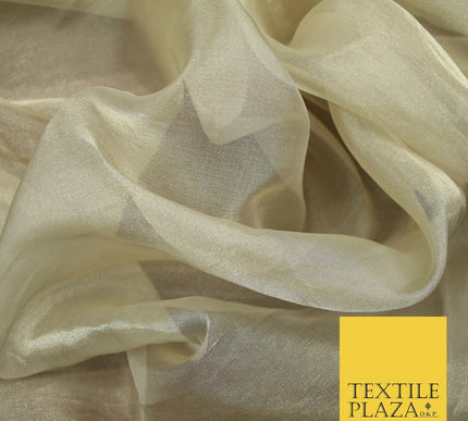 Luxury Plain / Shot SILK TISSUE ORGANZA Sheer Fabric Dress Wedding 6 COLOURS 45"