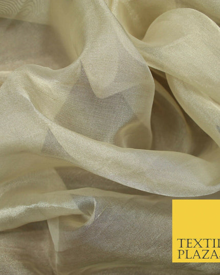 Luxury Plain / Shot SILK TISSUE ORGANZA Sheer Fabric Dress Wedding 6 COLOURS 45"