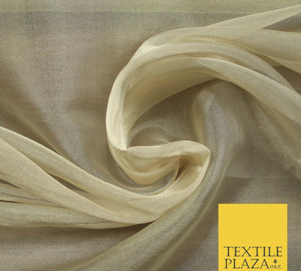 Luxury Plain / Shot SILK TISSUE ORGANZA Sheer Fabric Dress Wedding 6 COLOURS 45"