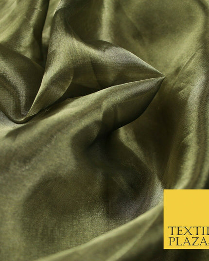 Luxury Plain / Shot SILK TISSUE ORGANZA Sheer Fabric Dress Wedding 6 COLOURS 45"