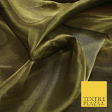 Luxury Plain / Shot SILK TISSUE ORGANZA Sheer Fabric Dress Wedding 6 COLOURS 45"