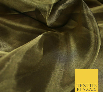 Luxury Plain / Shot SILK TISSUE ORGANZA Sheer Fabric Dress Wedding 6 COLOURS 45"