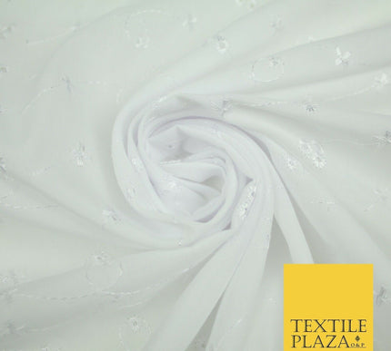 Premium 3 Three Hole Broderie Anglaise Eyelet Cotton Dress Christening Fabric