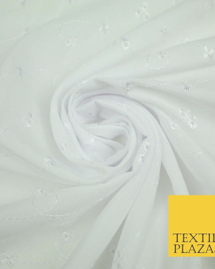 Premium 3 Three Hole Broderie Anglaise Eyelet Cotton Dress Christening Fabric