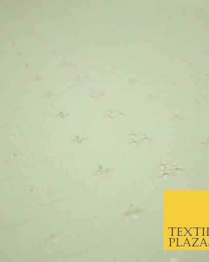 Premium 3 Three Hole Broderie Anglaise Eyelet Cotton Dress Christening Fabric