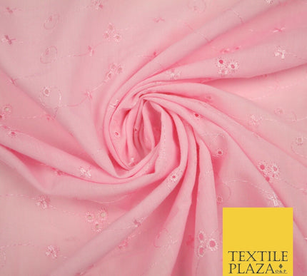 Premium 3 Three Hole Broderie Anglaise Eyelet Cotton Dress Christening Fabric