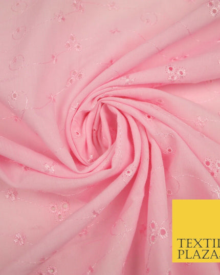Premium 3 Three Hole Broderie Anglaise Eyelet Cotton Dress Christening Fabric