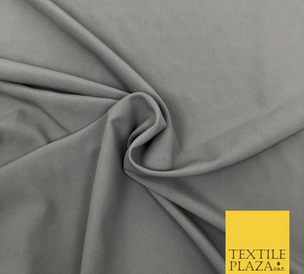 Silver Grey Premium Plain Bi-Stretch Fabric - Uniform Suit Trousers 58" SA212