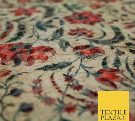 Floral Paisleys Lattice Embroidered 100% Cotton Lawn Print Fashion Fabric Craft