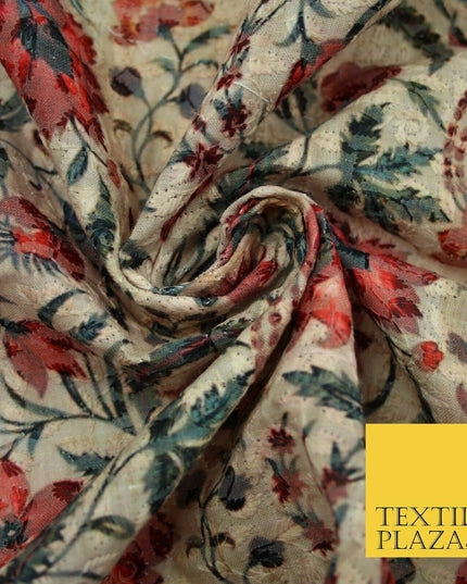 Floral Paisleys Lattice Embroidered 100% Cotton Lawn Print Fashion Fabric Craft