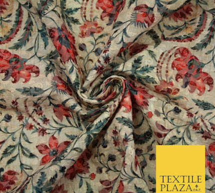 Floral Paisleys Lattice Embroidered 100% Cotton Lawn Print Fashion Fabric Craft