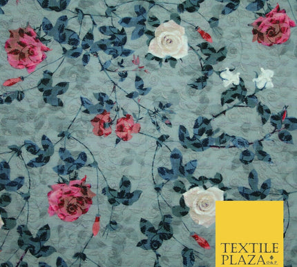 Floral Paisleys Lattice Embroidered 100% Cotton Lawn Print Fashion Fabric Craft