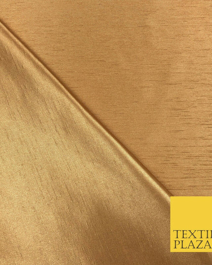 ANTIQUE GOLD Satin Backed Dupion SHANTUNG Raw Silk Fabric 100%Polyester 45" 1295