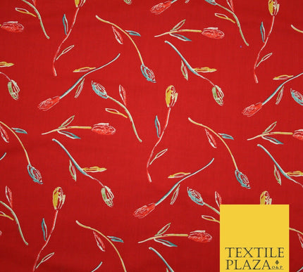 Floral Animal Abstract Printed Cotton Sateen Lawn Summer Dress Fabric Flower 58"