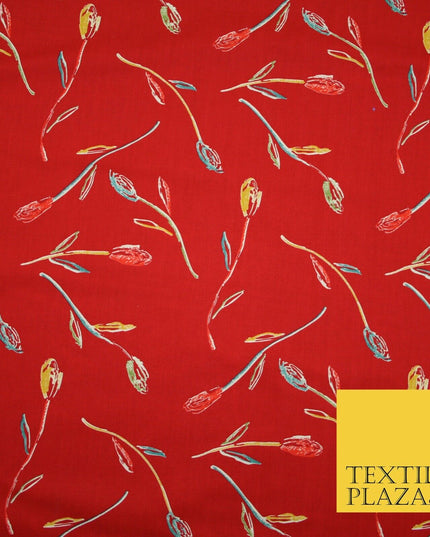 Floral Animal Abstract Printed Cotton Sateen Lawn Summer Dress Fabric Flower 58"