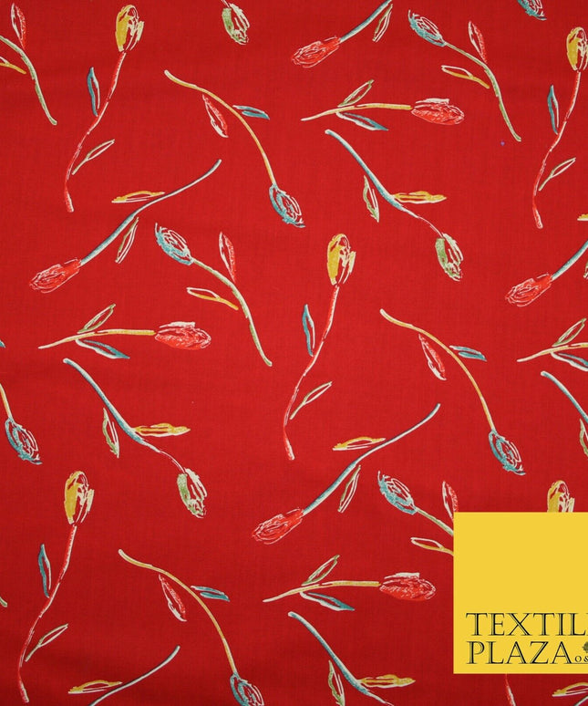 Floral Animal Abstract Printed Cotton Sateen Lawn Summer Dress Fabric Flower 58"